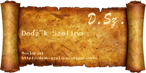 Deák Szelina névjegykártya